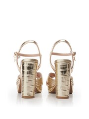Moda In Pelle Supernova Gold Platform Heel Sandals - Image 3 of 5