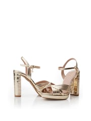 Moda In Pelle Supernova Gold Platform Heel Sandals - Image 5 of 5