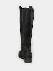 Yours Curve Black Extra Wide Fit Stretch Knee High Boots - Image 4 of 4