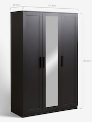 Black Flynn Triple Wardrobe - Image 5 of 8