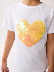 Yellow Heart Sequin T-Shirt (3-16yrs) - Image 4 of 7