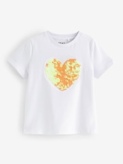 Yellow Heart Sequin T-Shirt (3-16yrs) - Image 5 of 7