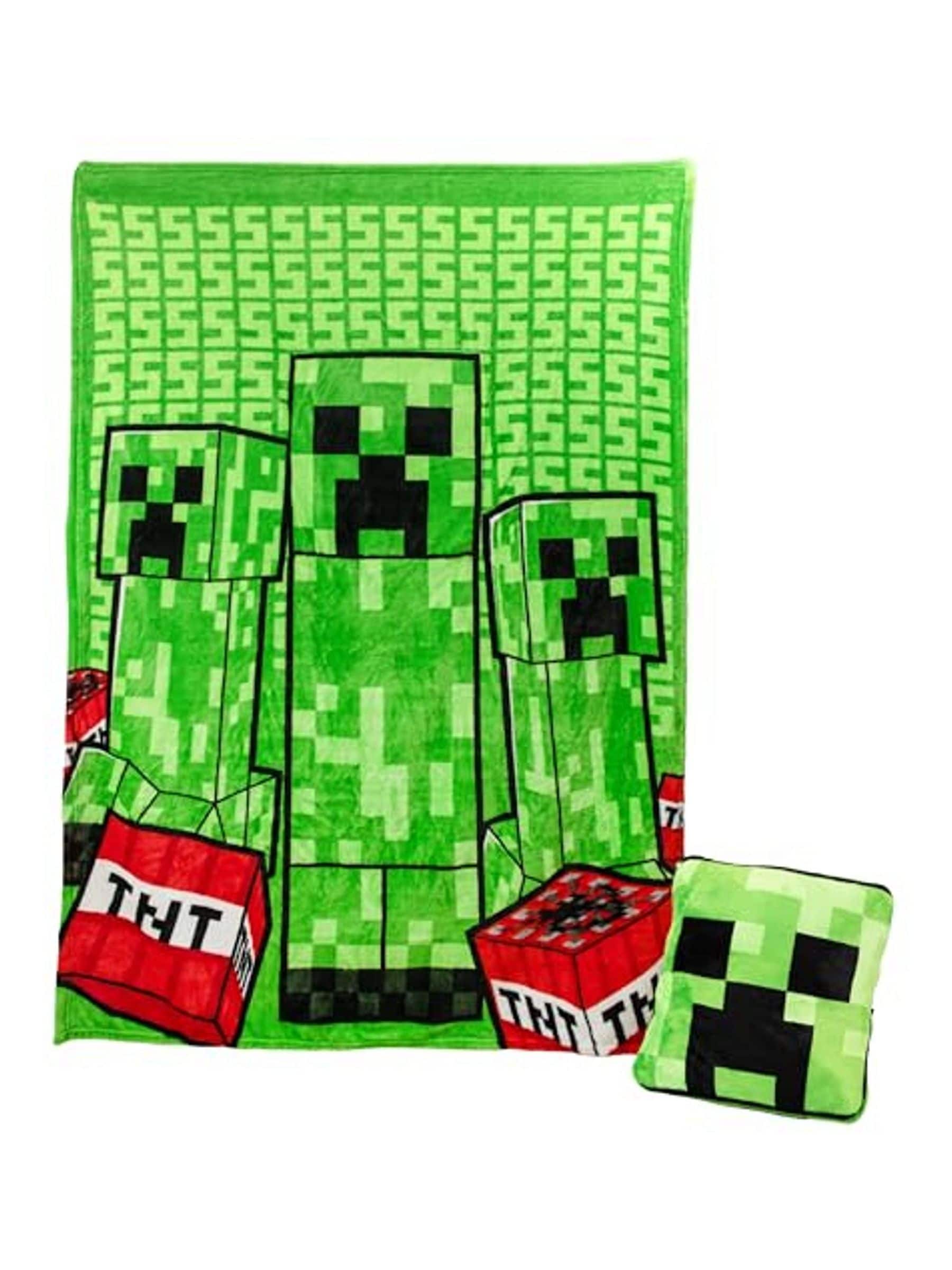Paladone Unisex Minecraft Creeper Cushion Blanket - Image 3
