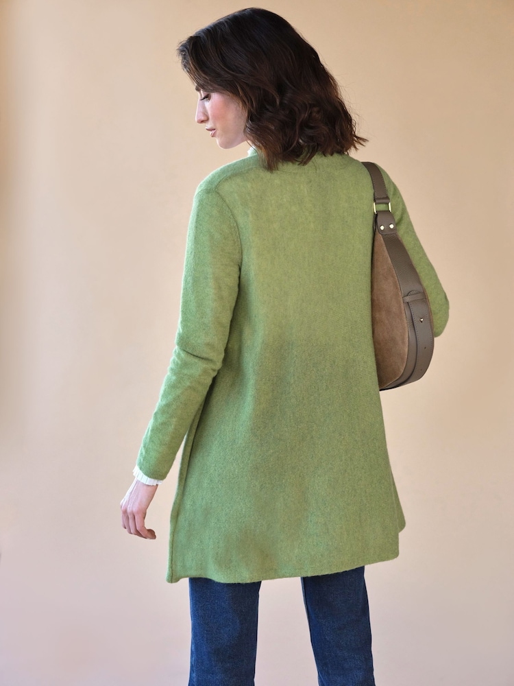 Pure Collection Green Gassato Swing Cardigan - Image 2 of 3