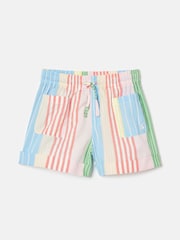 Joules Girls' Happiness Multi Striped Shorts - Image 1 of 4
