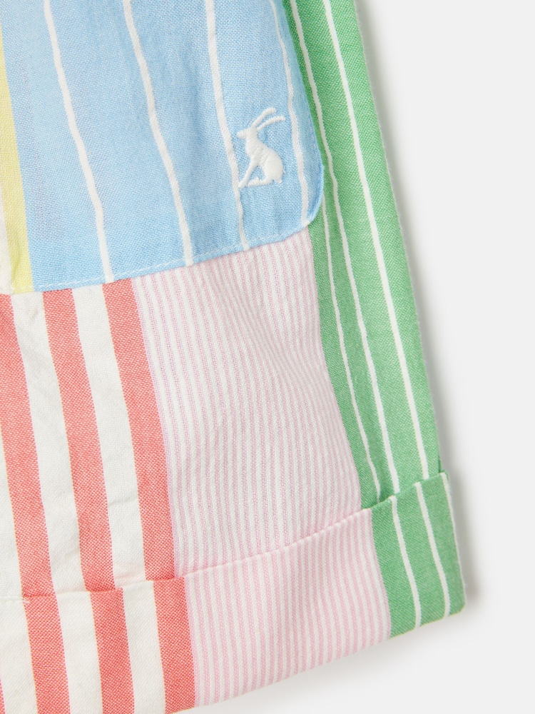 Joules Girls' Happiness Multi Striped Shorts - Image 4 of 4