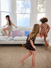 Brown/Cream Short Pyjamas 3 Pack (3-16yrs) - Image 4 of 11