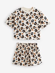 Brown/Cream Short Pyjamas 3 Pack (3-16yrs) - Image 7 of 11