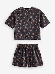 Brown/Cream Short Pyjamas 3 Pack (3-16yrs) - Image 9 of 11