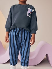 Navy Crew Neck 100% Cotton Sweatshirt (3mths-7yrs) - Image 1 of 6