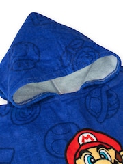 Character Blue Super Mario 100% Cotton Towel Poncho - Image 3 of 5