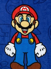 Character Blue Super Mario 100% Cotton Towel Poncho - Image 4 of 5