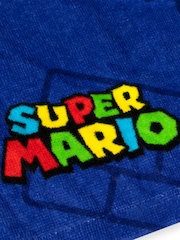 Character Blue Super Mario 100% Cotton Towel Poncho - Image 5 of 5
