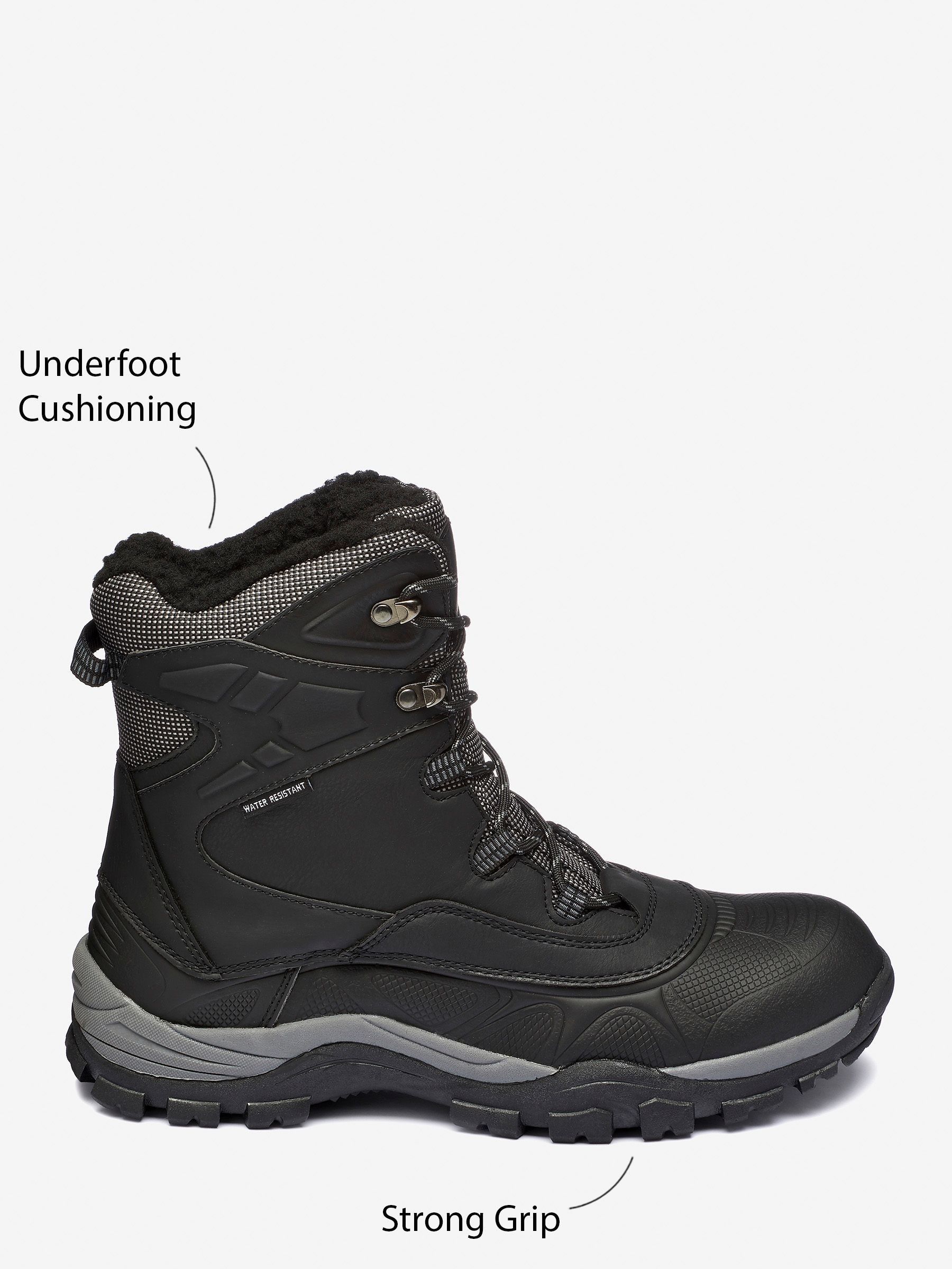 Water resistant black boots 2025