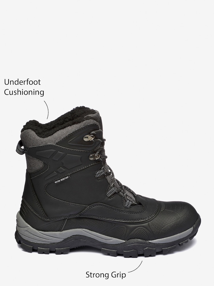Black Waterproof Tall Snow Boots - Image 4 of 7