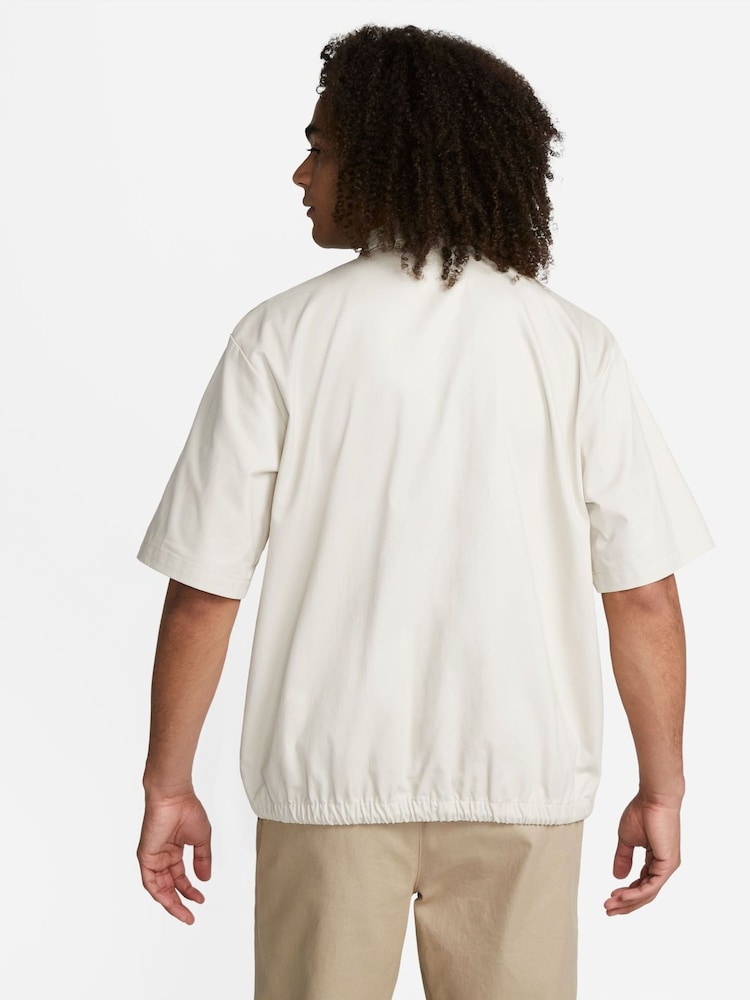 Nike White Club Button Down Shacket - Image 2 of 7