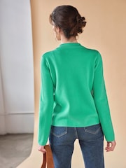 Pure Collection Green Wool Blend Milano Zip Jacket - Image 2 of 3