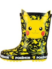 Character Yellow Pokemon Pikachu Printed Wellies - Image 1 of 5