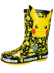 Character Yellow Pokemon Pikachu Printed Wellies - Image 3 of 5