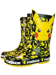 Character Yellow Pokemon Pikachu Printed Wellies - Image 4 of 5