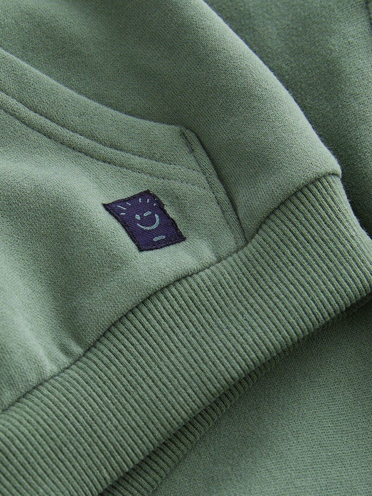 Khaki Green Long Sleeve Soft Touch Hoodie (3mths-7yrs) - Image 3 of 3