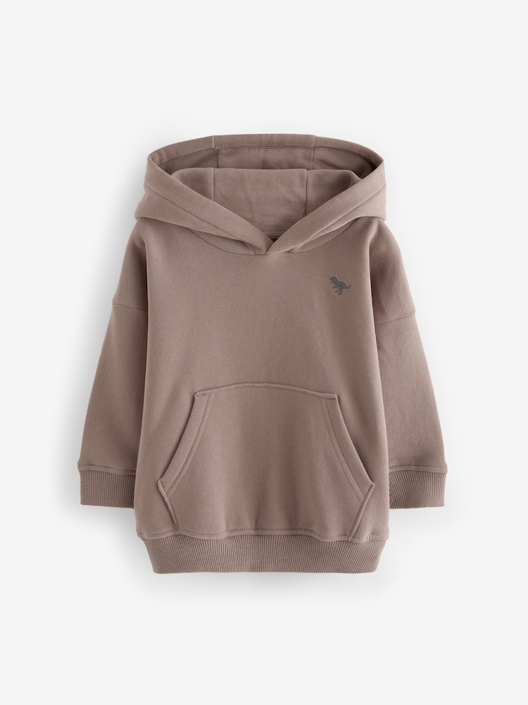 Mink Brown Long Sleeve Soft Touch Hoodie (3mths-7yrs) - Image 1 of 3