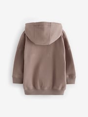 Mink Brown Long Sleeve Soft Touch Hoodie (3mths-7yrs) - Image 2 of 3