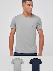 Темно-синий/серый - Набор из 2 футболок Emporio Armani Bodywear - Изображение 1 из 11