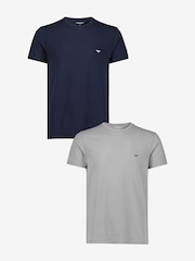 Темно-синий/серый - Набор из 2 футболок Emporio Armani Bodywear - Изображение 7 из 11