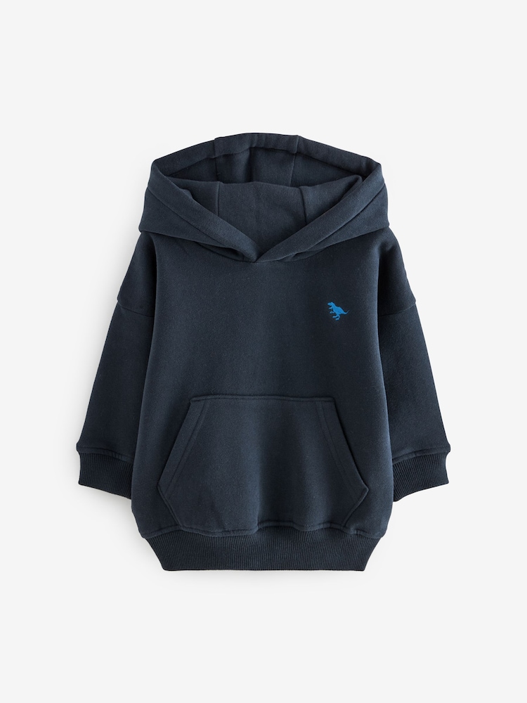 Navy Blue - Long Sleeve Soft Touch Hoodie (3mths-7yrs) - Image 1 of 1