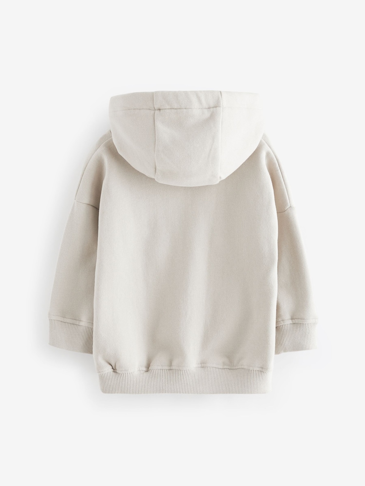 Light Grey Long Sleeve Soft Touch Hoodie (3mths-7yrs) - Image 2 of 3