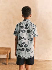 Blue Floral Print Shirt (3-16yrs) - Image 2 of 6