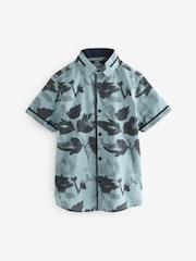 Blue Floral Print Shirt (3-16yrs) - Image 4 of 6
