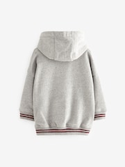 Grey/Burgandy Varsity Jersey Hoodie (3mths-7yrs) - Image 6 of 7