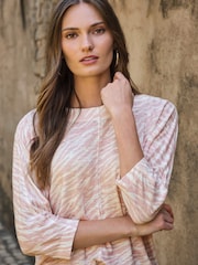 Pure Collection Cream Linen Sleeve Top - Image 3 of 3
