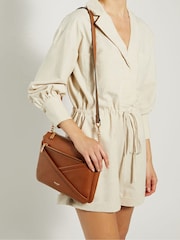 Dune London Brown Dalliance Small Pocket Front Cross-Body Bag - Image 1 of 6