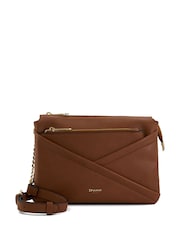 Dune London Brown Dalliance Small Pocket Front Cross-Body Bag - Image 3 of 6