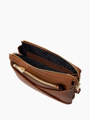 Dune London Brown Dalliance Small Pocket Front Cross-Body Bag - Image 5 of 6