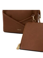 Dune London Brown Dalliance Small Pocket Front Cross-Body Bag - Image 6 of 6