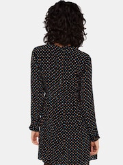 Whistles Scattered Hearts Flippy Black Dress - Image 2 of 5