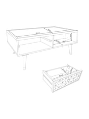 Dark Lloyd Mango Wood Storage Coffee Table - Image 9 of 10