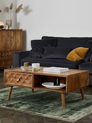 Dark Lloyd Mango Wood Storage Coffee Table - Image 8 of 10