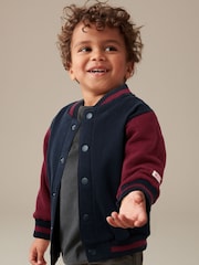 Navy/Burgundy Letterman Jacket (3mths-7yrs) - Image 1 of 7
