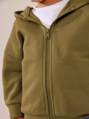 Olive Green Zip Through Hoodie (3mths-7yrs) - Image 3 of 6