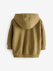 Olive Green Zip Through Hoodie (3mths-7yrs) - Image 5 of 6