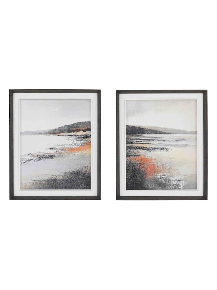 Gallery Home Grey Radiant Summer Framed Canvas Set of 2 - Image 1 of 4 Gallery Home Grey Radiant Summer Framed Canvas Set of 2 - Image 1 of 4