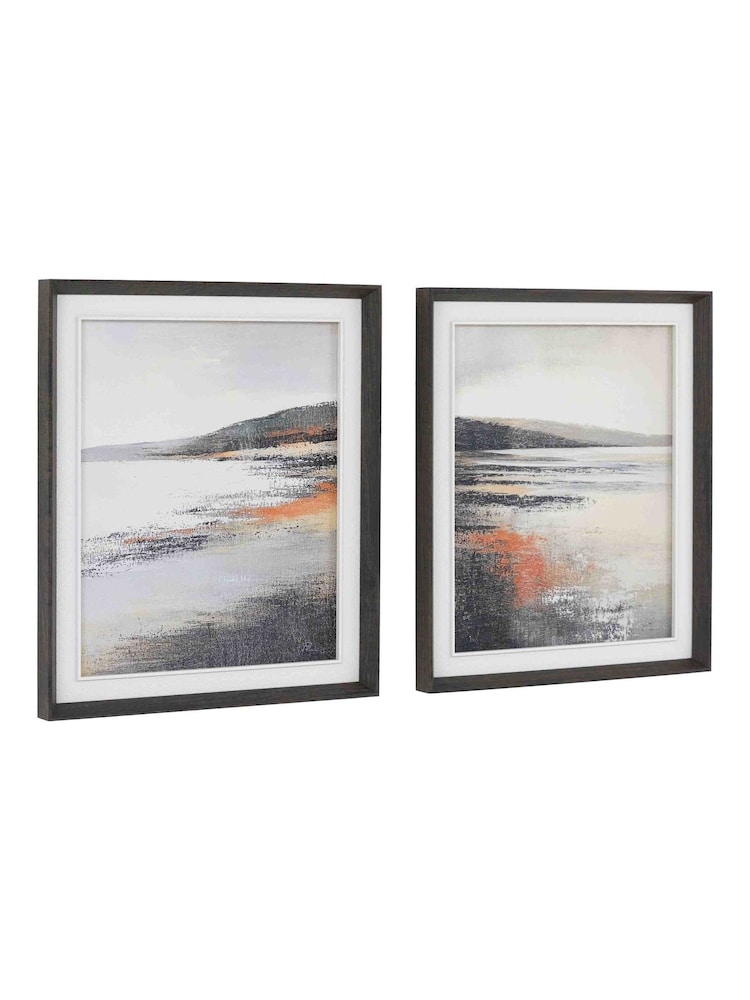 Gallery Home Grey Radiant Summer Framed Canvas Set of 2 - Image 4 of 4 Gallery Home Grey Radiant Summer Framed Canvas Set of 2 - Image 4 of 4