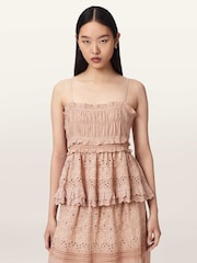 AllSaints Pink Camille Top - Image 1 of 6