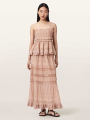 AllSaints Pink Camille Top - Image 2 of 6