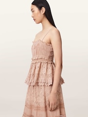 AllSaints Pink Camille Top - Image 3 of 6